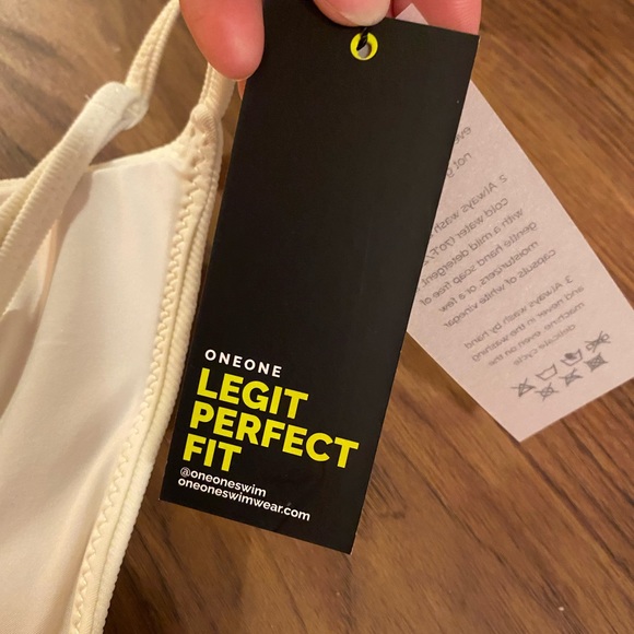 NWT Oneone swimwear. Lara top ivory, Heidi bottom ivory. Size M. - Picture 10 of 10